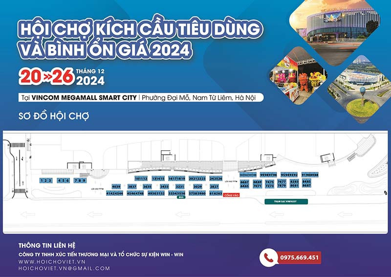 Hội chợ kích cầu tiêu dùng và bình ổn giá 2024 tại Hà Nội